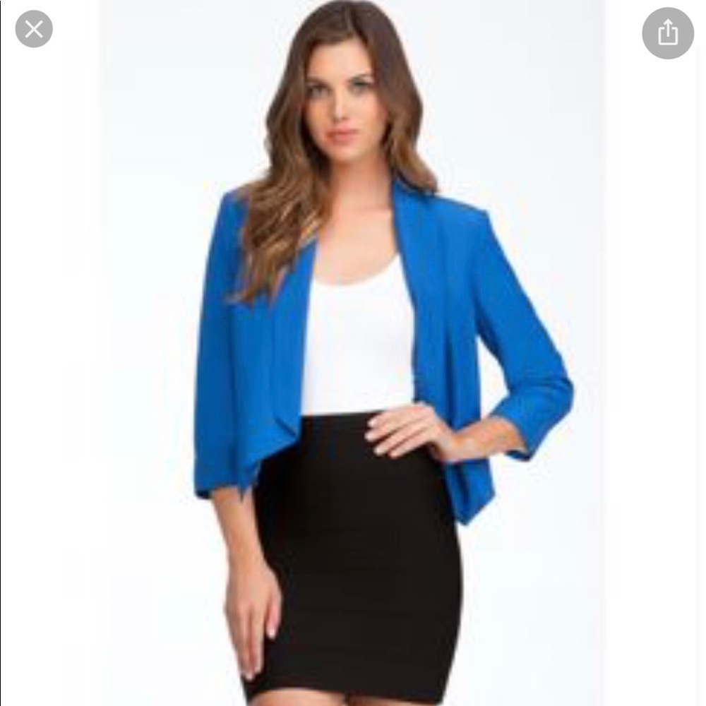 Bebe 3/4 length blazer Nautical Blue